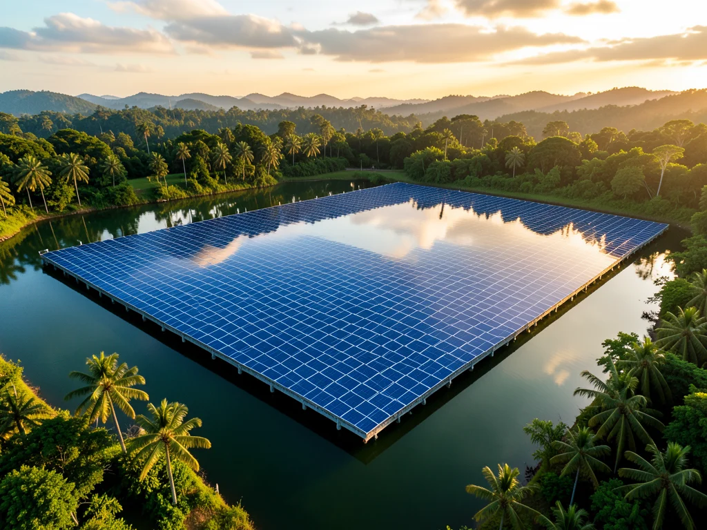 Floating solar farm on Thai reservoir