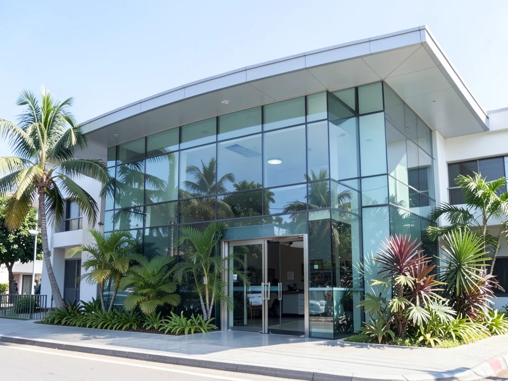 Thai bank branch exterior