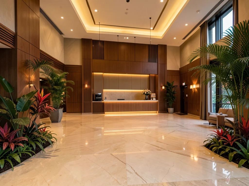Luxury hotel lobby in Thailand