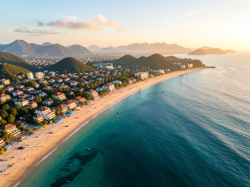 Aerial view of Hua Hin coastline